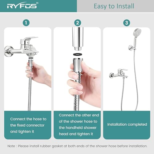 Image of India's 1st Lifetime Support Brand, R1510SH, SS-304 Grade, 1.5 Meter | Flexible Shower Hose Pipe, Jet Spray Pipe for Toilet, Ideal for Health Faucets, Jet Sprays & Hand Showers, Chrome Finish