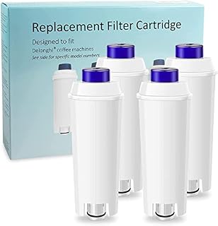 LADYSON 4 PCS Coffee Machine Water Filter for DeLonghi DLSC002, Magnifica with Activated Carbon Softener, Replacement ECAM, ETAM, Esam, BCO, EC Series