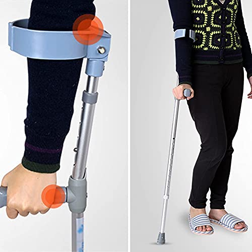 Stampella ascellare per Adulti, Camminata Pieghevole Portatile, stampella telescopica Regolabile a Forma di F per Anziani disabili