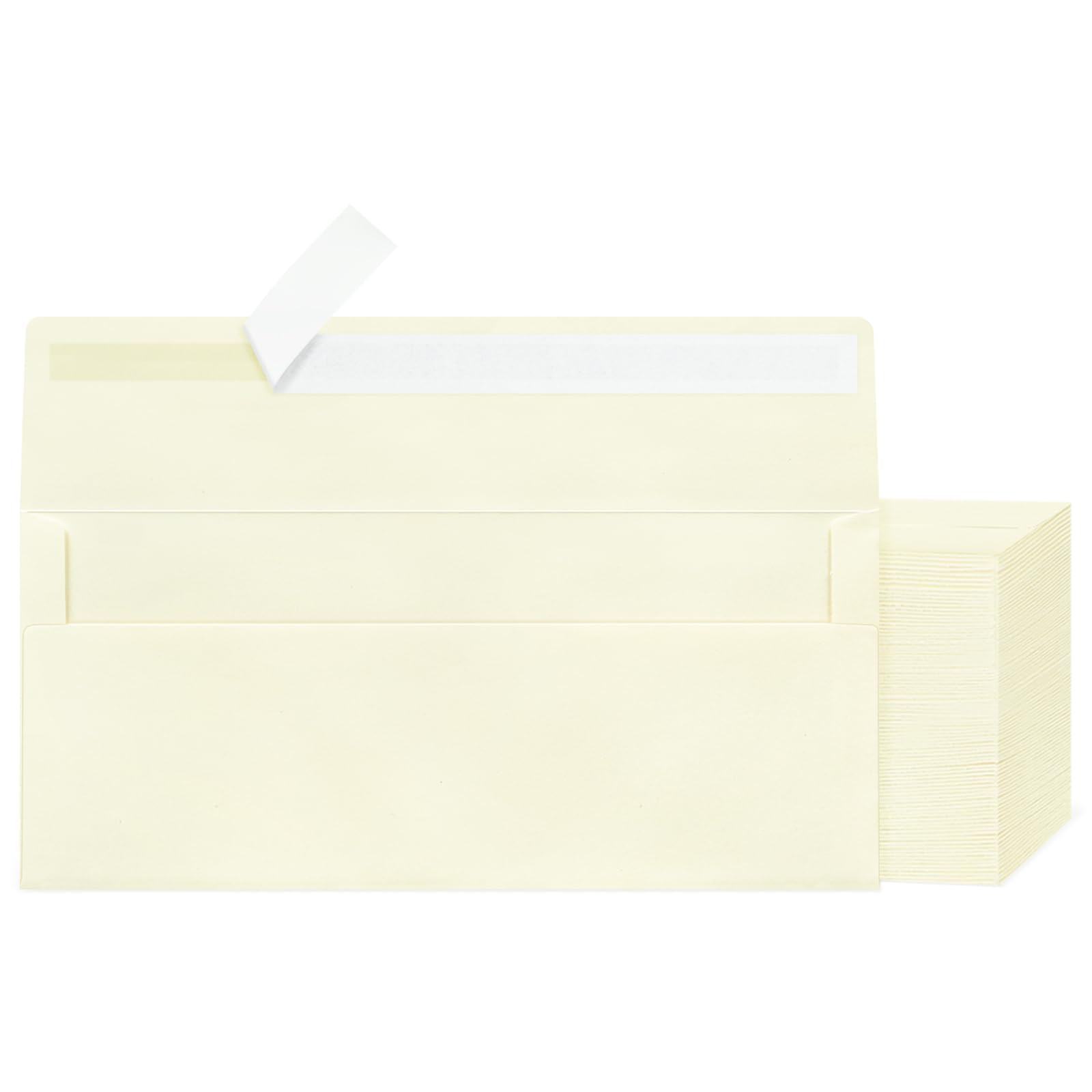 200 Pcs #10 Cute Ivory Envelopes Letter Size Self Seal, Business Envelopes