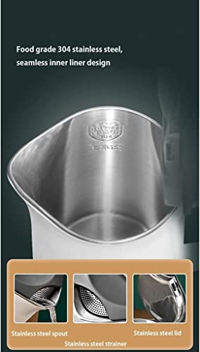Hervidor eléctrico de acero inoxidable 1.7L doble pared miniatura 5