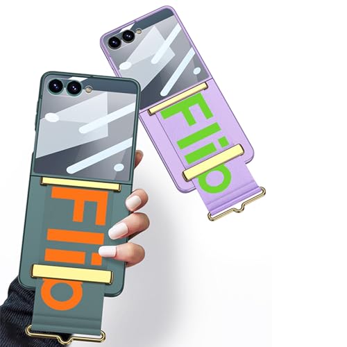 Estuche Galaxy Z Flip 7 anti caídas con protector de pantalla y anillo de mano texturizado negro 4