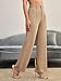 SweatyRocks Women's Elegant High Waist Solid Long Pants Office Trousers Khaki L