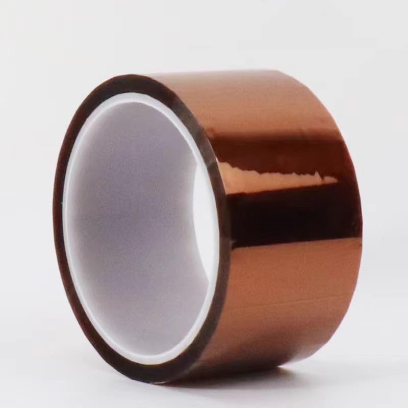Image of 2mils Thick Polyimide Adhesive Tape, HighTemperature and Heat Tape, for Masking, Soldering, Electrical, 3D Printer Application (50mm x 36yds (6rolls))