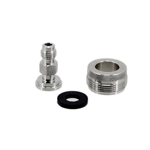 ねじ式蛇口シャンクアダプター(テールピース付き)ビール蛇口ライン洗浄アダプター ジョッキーボックスビールタワー DIYドラフト洗浄システム(9.5mm)