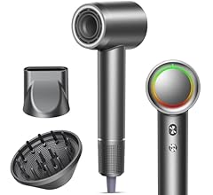 Rowroo Professional High-Speed Hair Dryer, 160000 RPM Brushless Motor Blow Dryer, 500M Negative Ions for Hair Protection, 4…