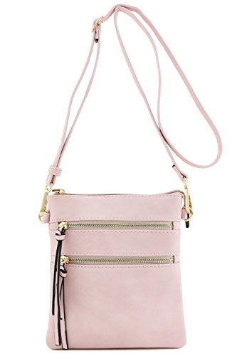 Functional Multi Pocket Crossbody Bag (Blush)