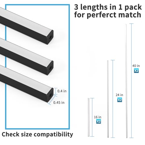 Art3d LED Recessed Lighting Kit - 6pcs Self-adhesive White LED Light with Smart Switch, 3000k Touching Switch Light for Wood Slat Wall Panels, Headboards, Stairs, Home decor, Under Cabinet Strip Light