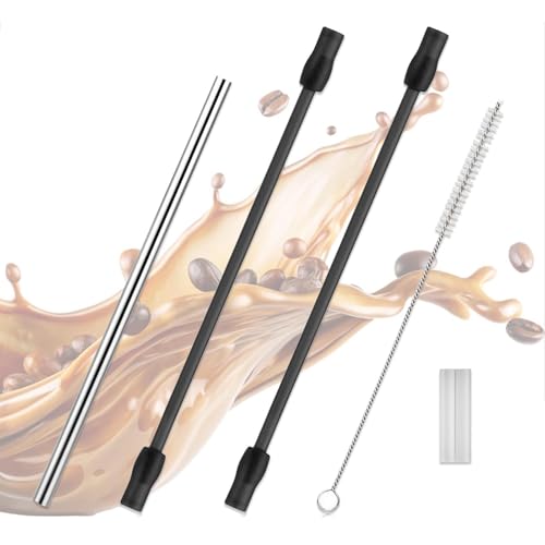 Manguera de leche compatible con Siemens EQ6, 2 mangueras de leche, tubo de leche de acero inoxidable y juego de cepillo de limpieza, compatible con Siemens EQ6 Series, cafetera automática Veroaroma