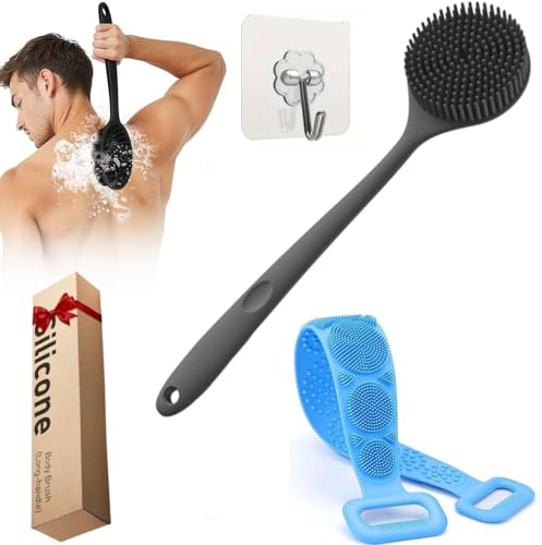 Image of Snika Silicon Brush Combo (Silicon body bbelt-long Body Brush Free hook)