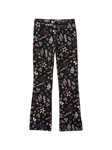 GAP Girls Flare Legging Pants Black Print XL