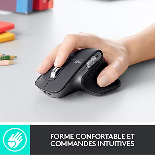 Souris sans Fil Logitech MX Master 3 – Laser 4000 DPI, 7 Boutons - vue 3