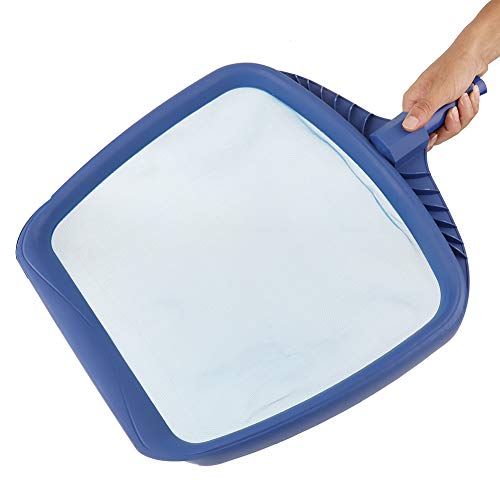 Ancinho de folhas de piscina com rede de estrutura de malha fina para limpador de skimmer de lago, f