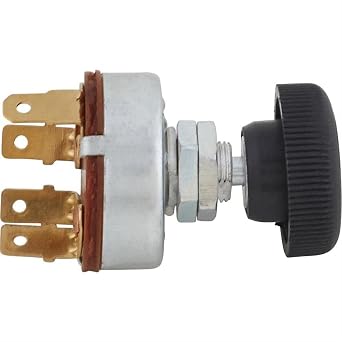 Speedway Motors Universal 3-Position Windshield Wiper Switch for Single Motor, Rotary Type with Off/Park, Low and HIGH Settings, 7/16 Inch Mount Hole