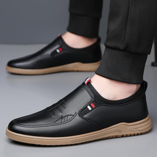 Men's Premium Leather Soft Loafers - Slip - on, Casual Fashion & Business Office Formal, Ideal for Driving & Daily Use4