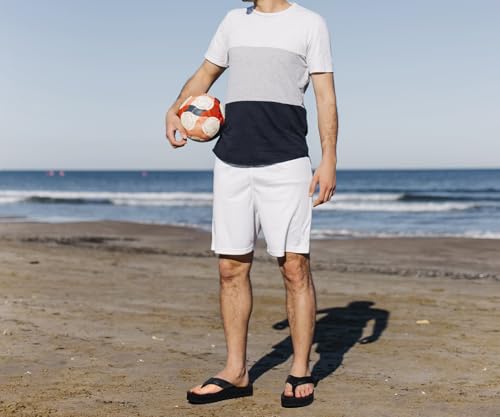 COFACE Mens Arch Support Flip Flops Yoga Mat Comfortable Thick Cushion Recovery Walking Thong Sandals Lightweight Beach Slippers2