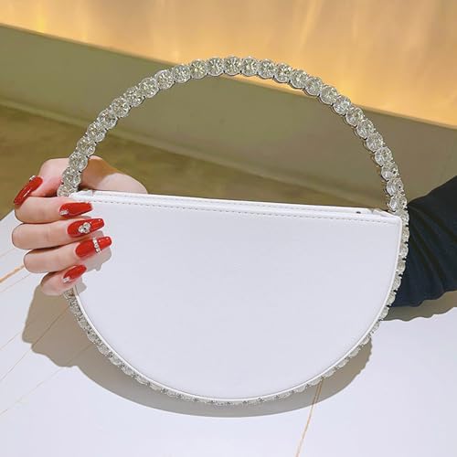 Elegant Round Evening Bag Fashion Handbag For Women With PU Leather Top Handle Bag for Wedding Party4
