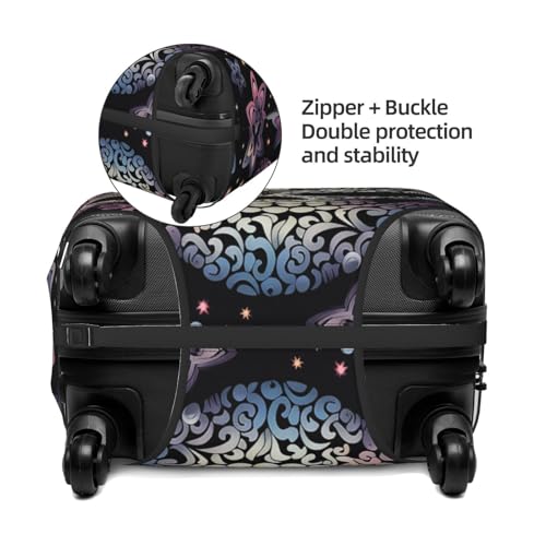 Cool Skull Travel Luggage Cover Elastic Washable Suitcase Cover Protector Fashion Stretch Baggage Covers Dustproof Suitcase Sleeve Fits 18-32 inch luggage Small3