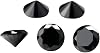 100pcs 2.5mm Round Loose Cubic Zirconia Stones 5A Black CZ Stone Synthetic Gemstone for Jewelry Making