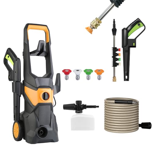4200PSI 1.85GPM 1800W Electric Pressure Washer,High Pressure Cleaning Machine Portable Car Power Washer with Spray Gun 4 Nozzles Foam Cannon Holders for Deck Driveway Patio -  KOCASO, T5275