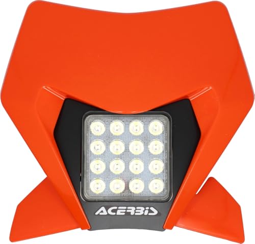 Porte-phare VSL KTM 2024 orange ACERBIS 2, plaque avant moto enduro cross