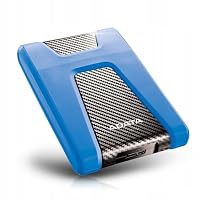 ADATA HD650 Externe Festplatte 1TB, USB 3.2 Gen1, Oberflächenschutz, Three-Layer Construction, Portable, Durable, Windows, Mac, Linux, Work with PS5, Blau – Ansicht 3