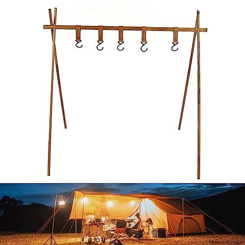 Rack de Suspensão para Acampamento, Prateleira Triangular Multifuncional Resistente e Ajustável para