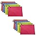 Produktbild gotyou 12 Stücke A4 Datei Taschen,Aktenhalter Tasche Netztasche,Reißverschlusstasche Federbeutel,Wasserdichte Reisezubehör Aufbewahrungsbeutel,Familie Bürobedarf für Rechnungen Tasche,6 Farben