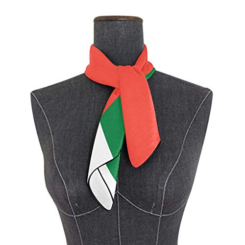 super3Dprinted Madagascar Flag Women's Square Scarf Neck Head Scarf 23.6 x 23.6 inches with 10 bobby pins3