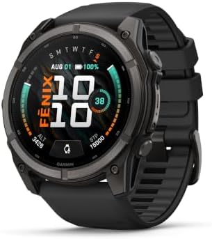 Garmin fēnix® 9, DLC Titanium, 51mm, Carbon Gray/Black
