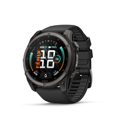 Garmin fēnix® 9, DLC Titanium, 51 mm, Gris Carbone/Noir