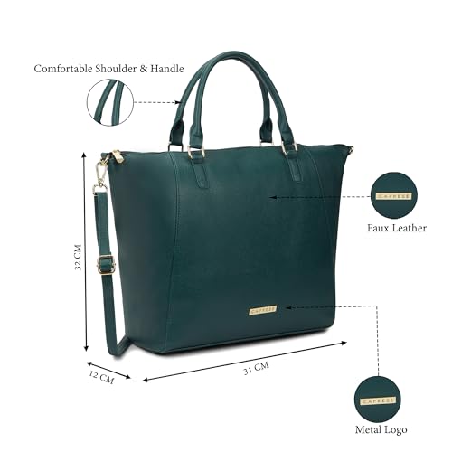 Image of Caprese Foxtail Large Satchel Bag for Women with Adjustable & Detachable Strap | Multiple Compartments | Versatile Shoulder, Crossbody & Handheld Bag for Work, Travel, and Everyday Use