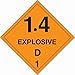 Tape Logic DL5035 Labels, Explosive - 1.4D - 1, 4