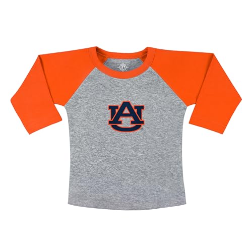 Creative Knitwear Auburn University Tigers Newborn Baby Toddler Ragland Shirt, 2T, Orange