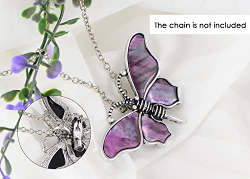 Image of Alilang Abalone Shell Butterfly Insect Brooch Lapel Pins Pendant Scarf Shawl Accessories Wedding Party
