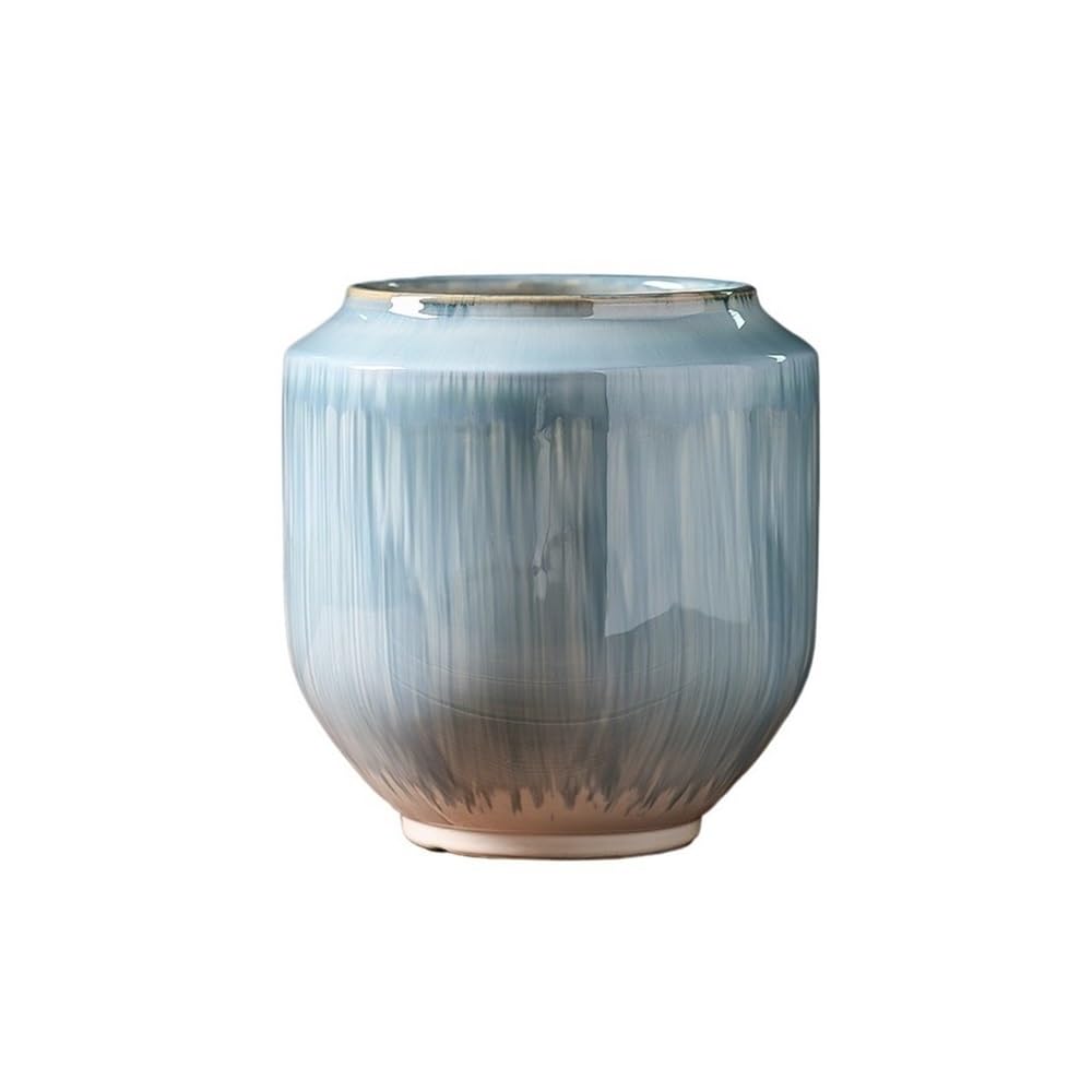Pots de fleurs en céramique chinoise bleue pour décorer un salon moderne
