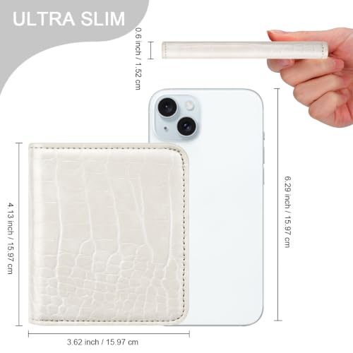 Image of Crocodile Wallets Women Small RFID Blocking Credit Card Holder | Luxury Alligator Faux Leather Thin Bifold Croc Womens Wallet Ladies Mini Purse with Coin Pocket, Beige