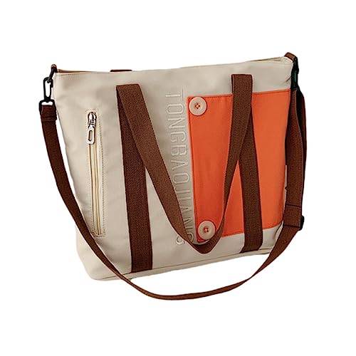Sac à bandoulière pour femmes à la mode beige résistant et spacieux