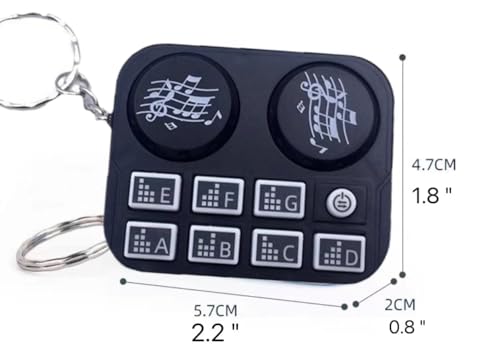 image for TayloHil Musical Instrument Pendant Keychain with Buttons and Sounds (