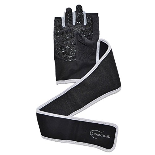 Lumintrail Half Finger Sports Exercise Gloves Anti-Slip Gel Padding Wrist Wrap Mens Womens Breathable Lycra Washable Weight Lifting Fitness Cycling (Pink, Medium) #TOP7