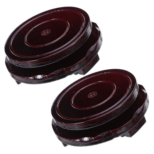 MAGICLULU - MAGICLULU Lot De 2 Petits Supports En Bois Pour Vases Piédestaux Pour Décoration Présentoirs En Bois Rehausseurs De Table Pour Présentation Présentoir Piédestal Décoratif Base