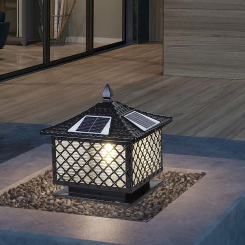 Farol de poste impermeable con base E27 y pantalla de vidrio para una iluminación duradera 5
