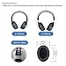 SIMOLIO Wireless IR Headphones with 3 Levels Volume Limiting, in Car IR Headphones with Audio Share, 2 Channel Foldable Infrared Headset for Headrest Car DVD with Storage Bag & AUX Cord
