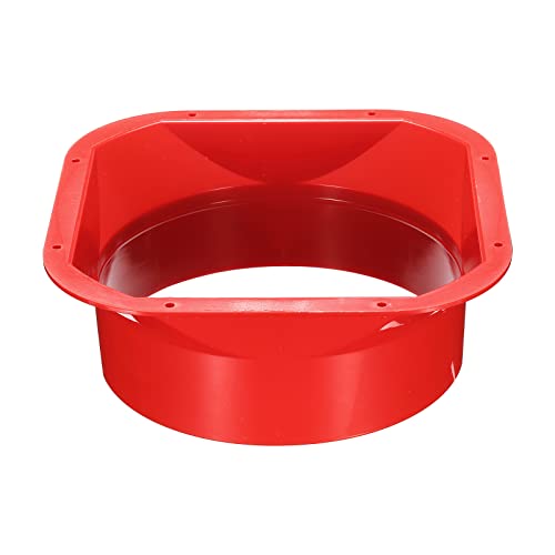 PATIKIL 8" Duct Connector Flange, Exhaust Hose Flange ABS Square Ventilation Duct for Heating Cooling Ventilation System Red