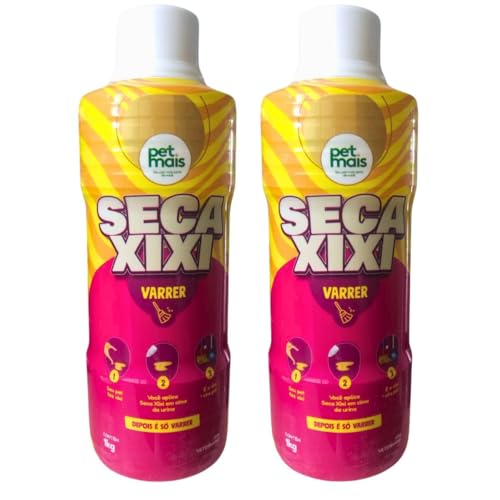 Kit 2 Seca Xixi Varrer 1kg cada Urina Vira Pó Profissional Limpa Xixi Cães e Gatos Neutraliza Odor