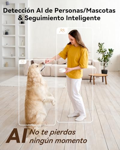 Imou 2.4/5GHz Cámara Vigilancia WiFi Interior, Cámara de Seguridad Doble Lentes, Resolución 4MP+4MP, Visión Nocturna en Color, Audio Bidireccional, Botón para Llamar,Modo Privacidad, Ranger 2C Dual - imagen 6