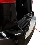 OMAC Ladekantenschutz Stossstangenschutz Heckstossstange kompatibel mit Toyota Proace Verso 2016-2022 L1 L2 | Auto Innen Zubehör Kofferraum Kratzschutz Selbstklebend Chrom Edelstahl