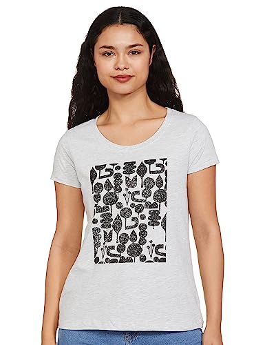 Image of Max Women's Cotton Graphic Print Round Neck Regular Fit T-Shirt