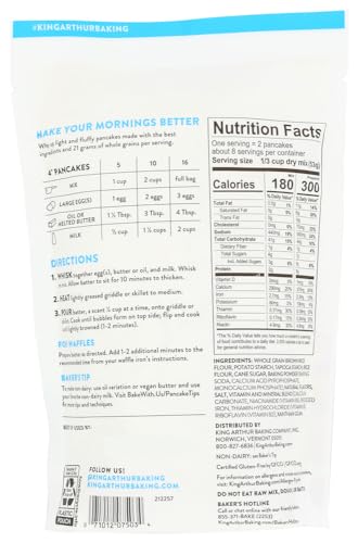 King Arthur Flour, Gluten Free Pancake Mix, 15 oz (425 g)(PACK 1)