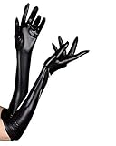 Long Leather Latex Gloves for Women – 21‘’ Catwoman Gloves Costume for Women